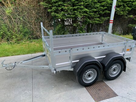 Dubbelas bak aanhangwagen 220x130 ALU