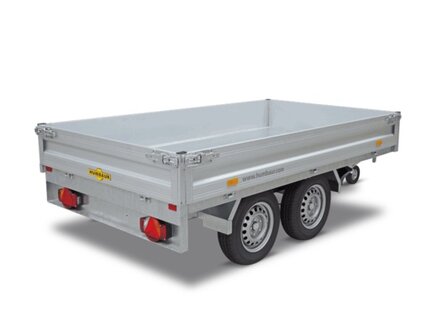 Dubbelas kipper aanhangwagen 314x175x30