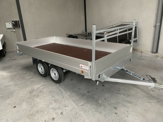 Dubbelas Plateau Aanhangwagen 400x158